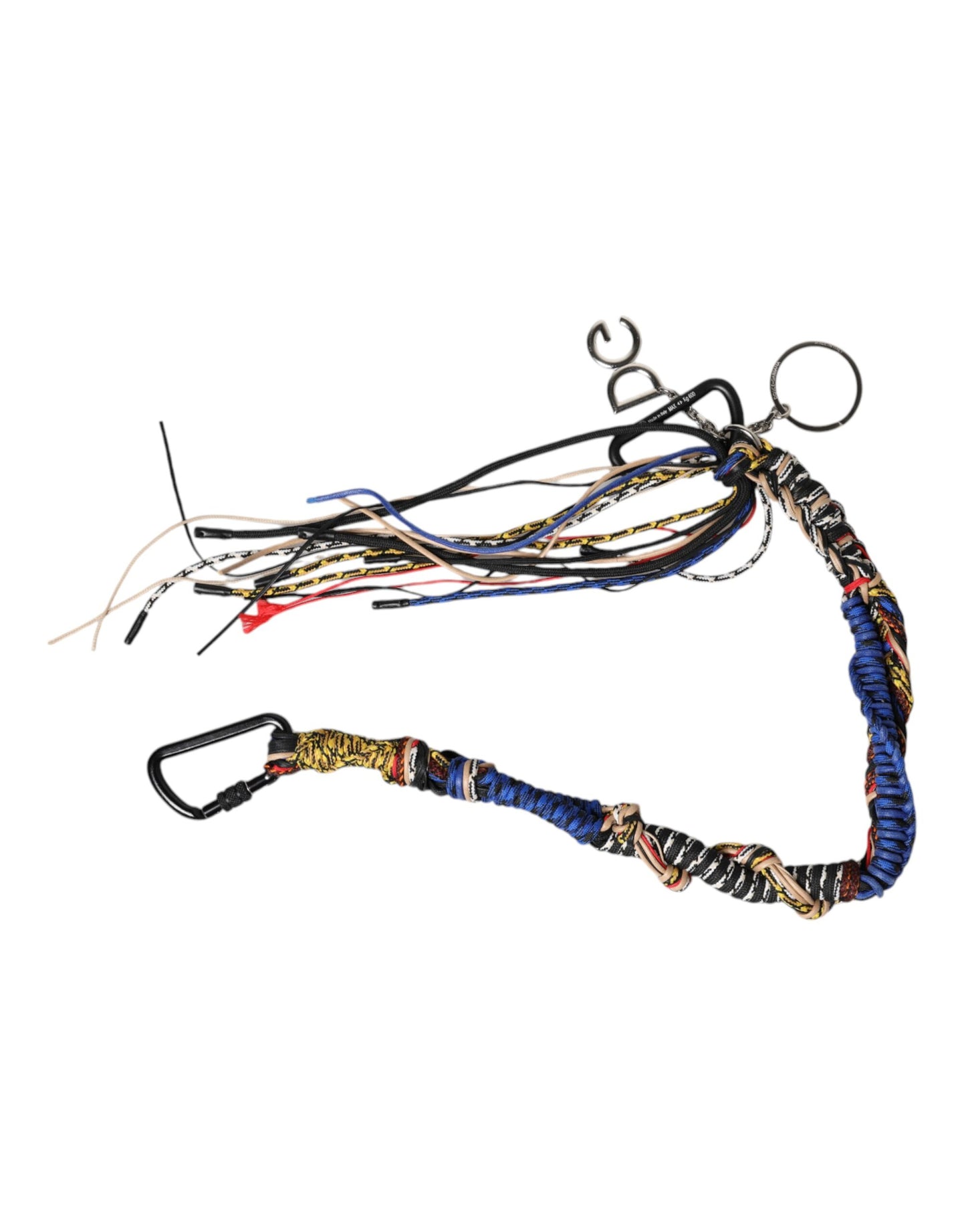 Dolce &amp; Gabbana – Mehrfarbiger Schultergurt mit geflochtenem Seil und Logo