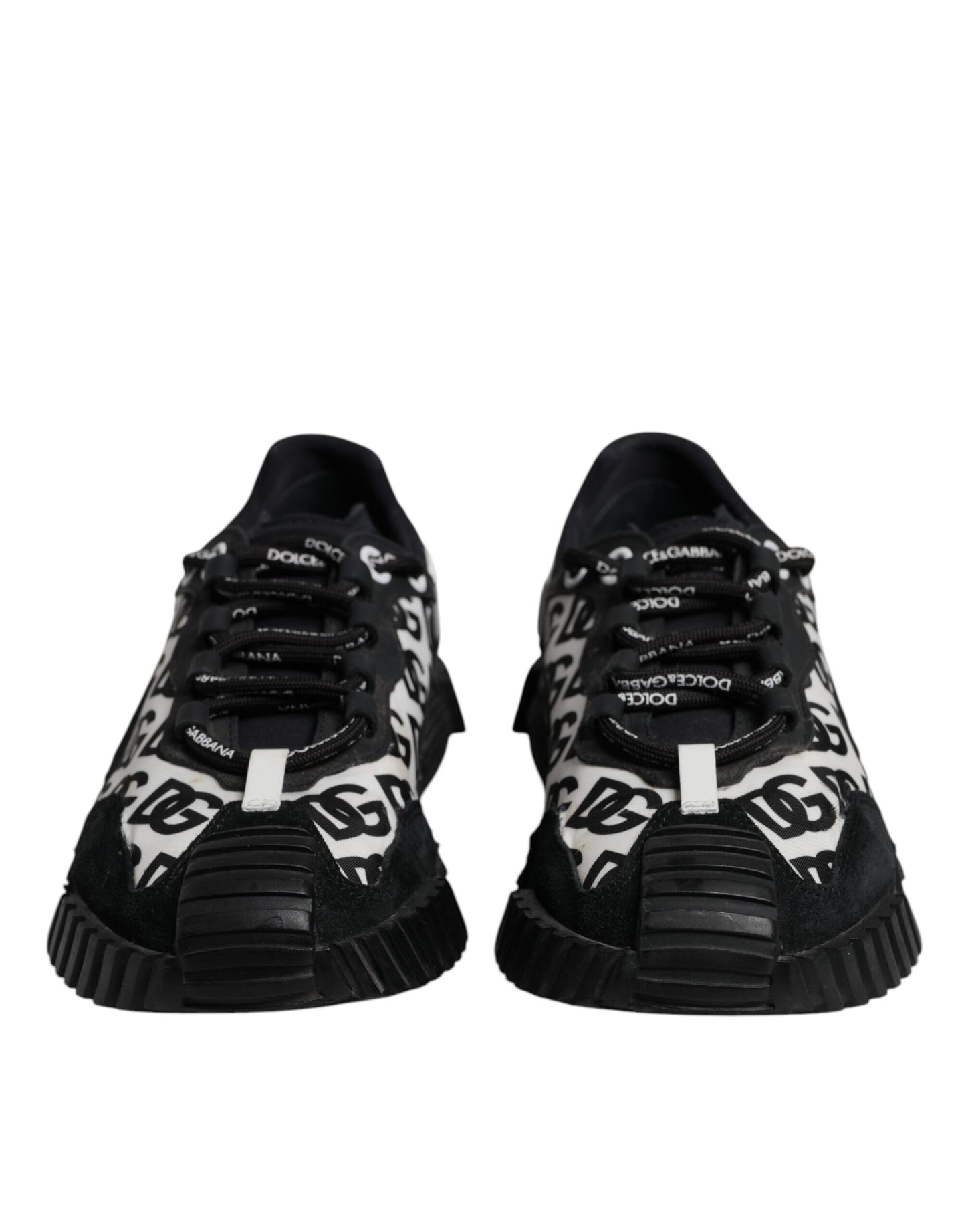 Dolce &amp; Gabbana – Schwarze, niedrige NS1-Sneaker mit Logo und Schnürung