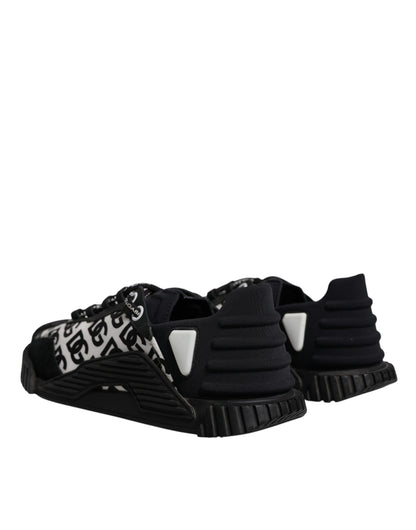 Dolce &amp; Gabbana – Schwarze, niedrige NS1-Sneaker mit Logo und Schnürung