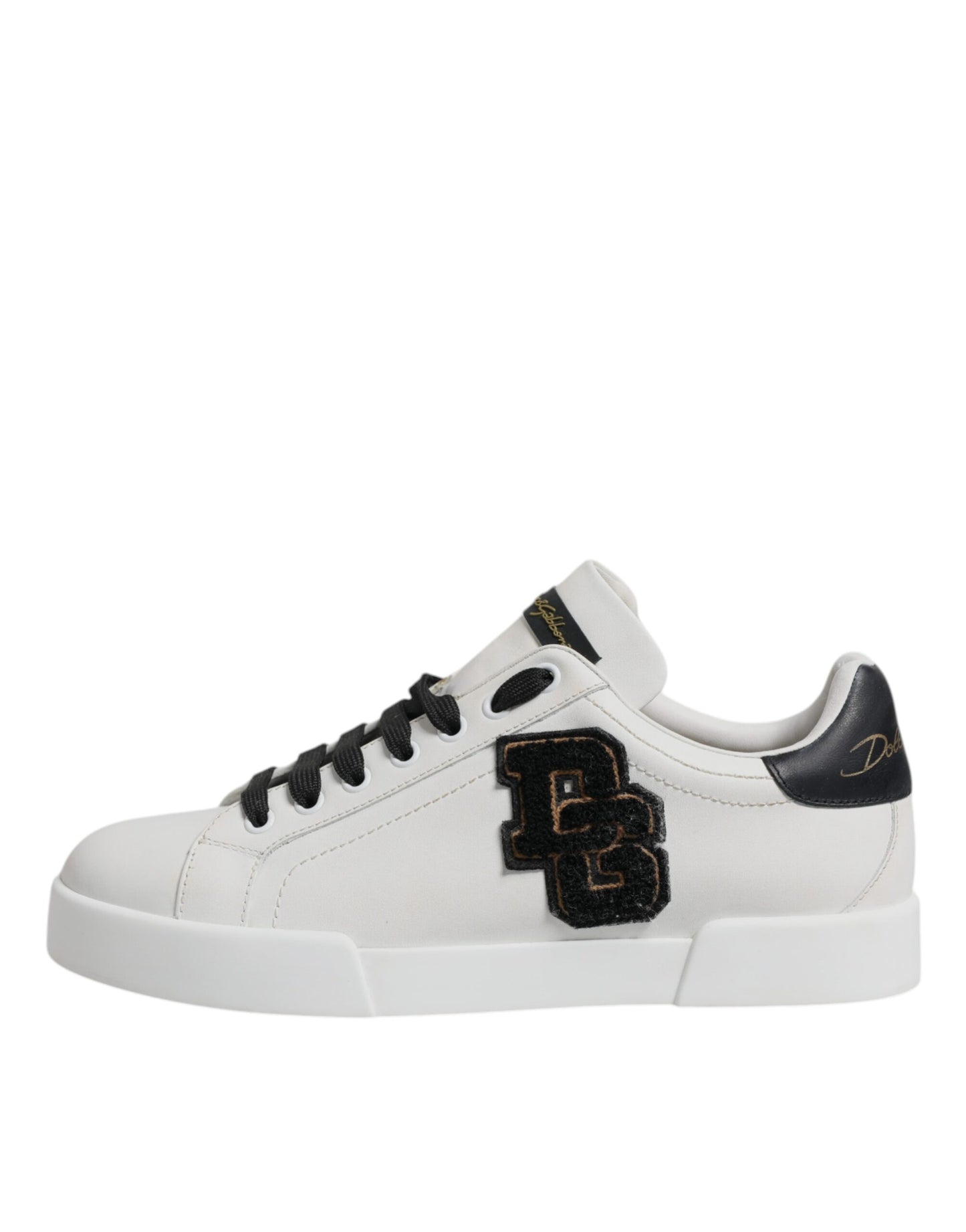 Dolce &amp; Gabbana Weiße Leder DG Logo Low Top Sneakers Schuhe