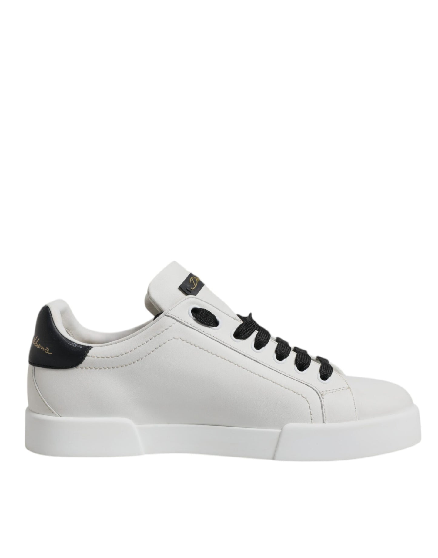 Dolce &amp; Gabbana Weiße Leder DG Logo Low Top Sneakers Schuhe