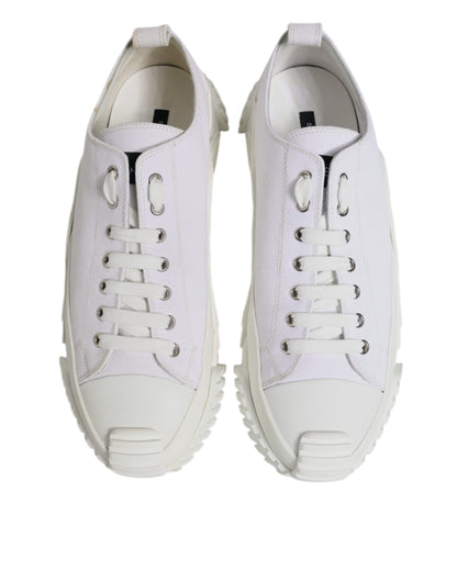 Dolce &amp; Gabbana – Weiße Leder-Sneakers „NS1“ in Niedrig