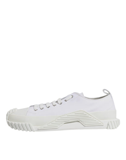 Dolce &amp; Gabbana – Weiße Leder-Sneakers „NS1“ in Niedrig