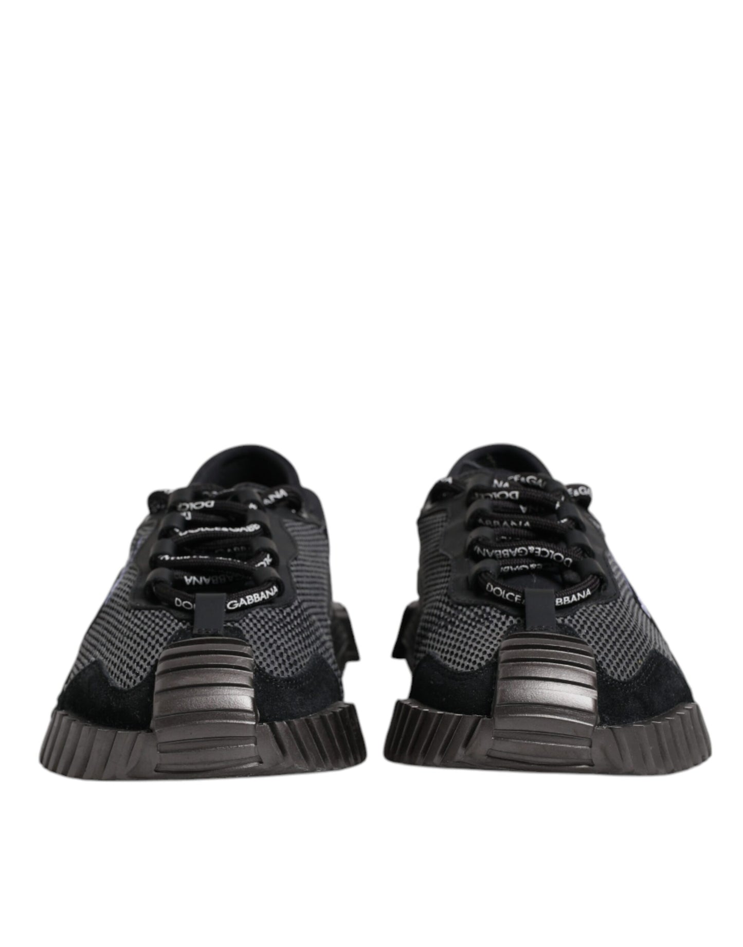 Dolce &amp; Gabbana Herren Sneakers mit Logo in Schwarz und Silber