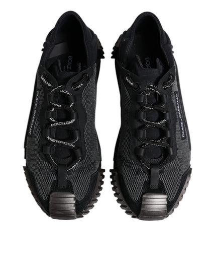 Dolce &amp; Gabbana Herren Sneakers mit Logo in Schwarz und Silber