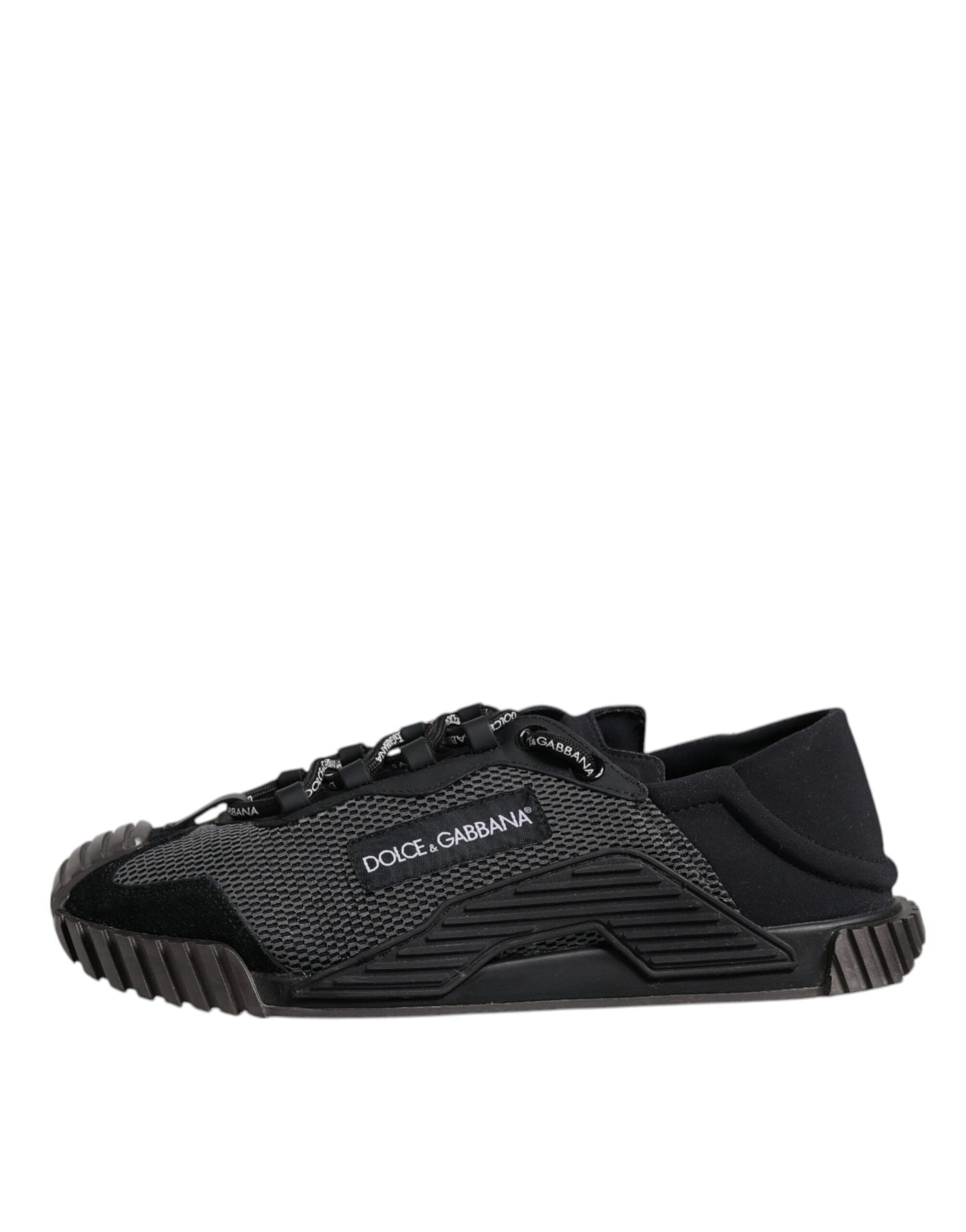 Dolce &amp; Gabbana Herren Sneakers mit Logo in Schwarz und Silber