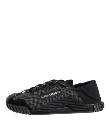Dolce &amp; Gabbana Herren Sneakers mit Logo in Schwarz und Silber
