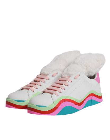 Dolce & Gabbana Multicolor Low Top Trainers Sneakers Shoes