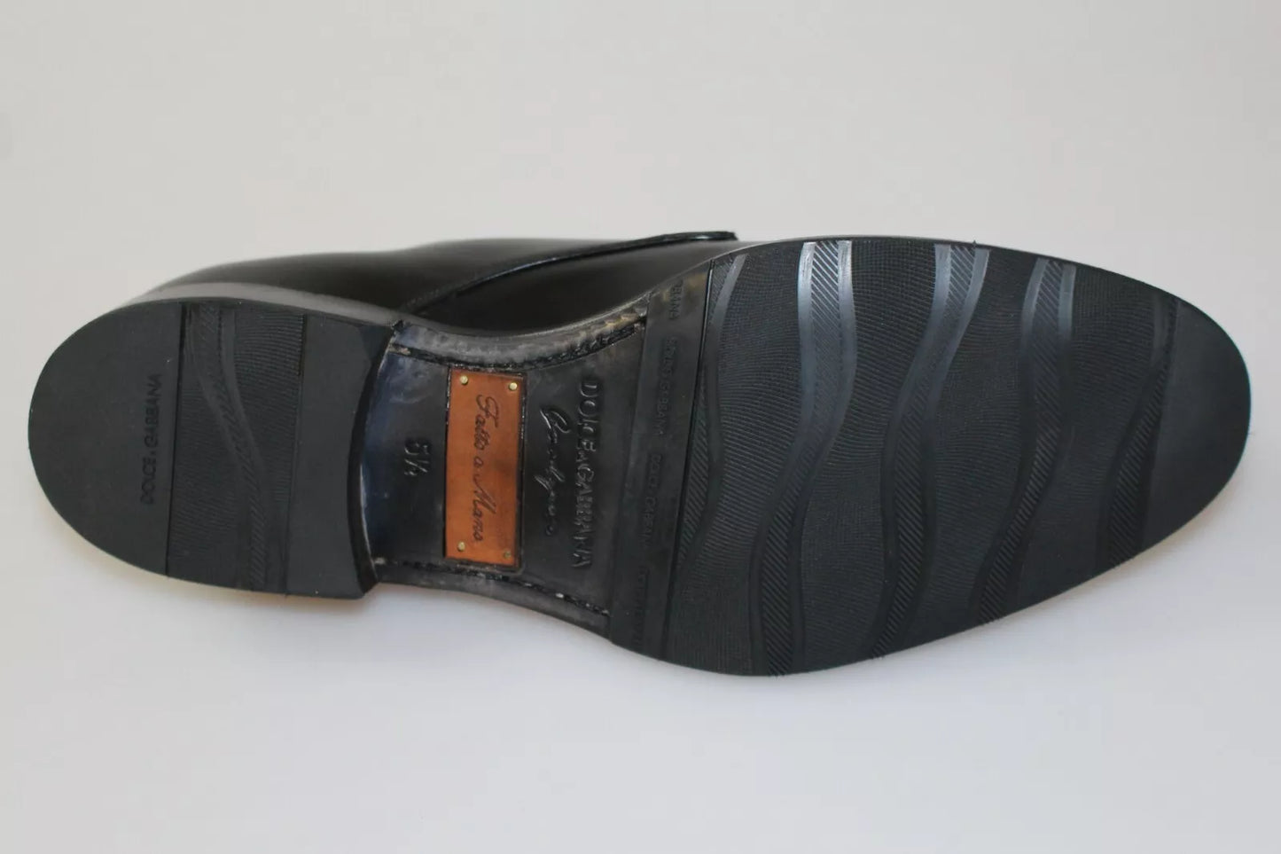 Dolce &amp; Gabbana SARTORIA Handgefertigte Schuhe aus schwarzem Leder