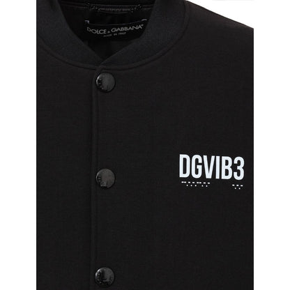 Dolce &amp; Gabbana Schwarze Bomberjacke aus Viskose