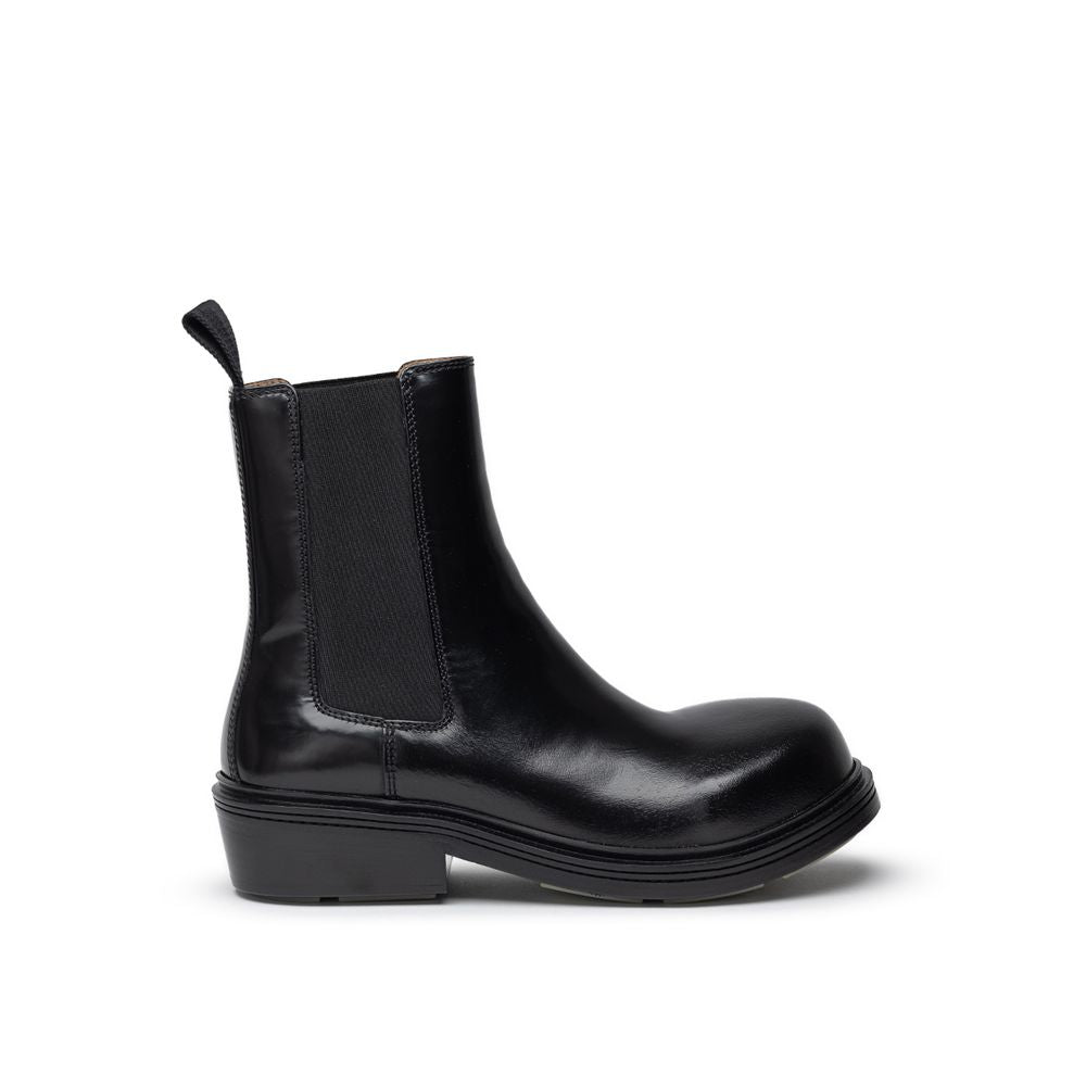 Bottega Veneta – Schwarzer Lederstiefel