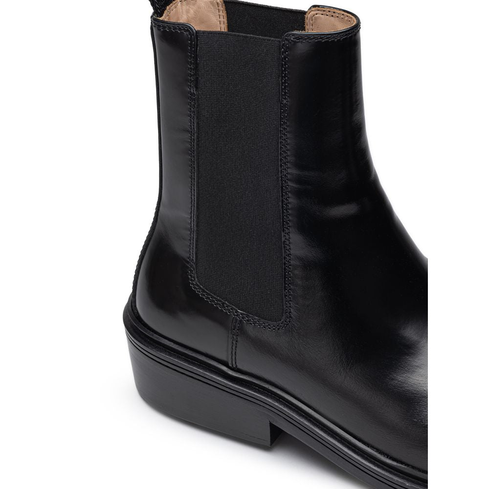 Bottega Veneta – Schwarzer Lederstiefel