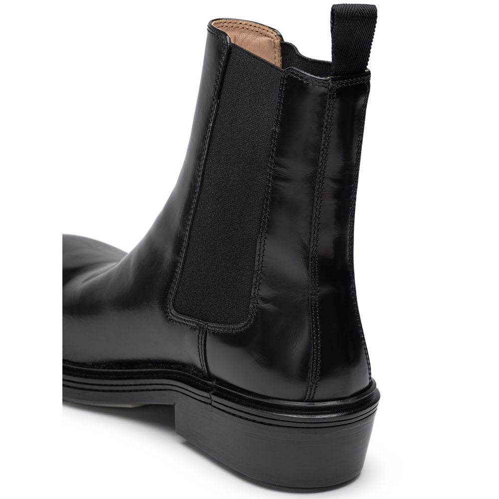 Bottega Veneta – Schwarzer Lederstiefel