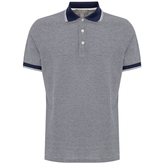 Blaues Poloshirt aus Baumwolle von Canali