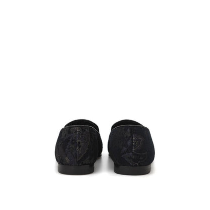 Etro Slipper aus blauem Leder zum Reinschlüpfen