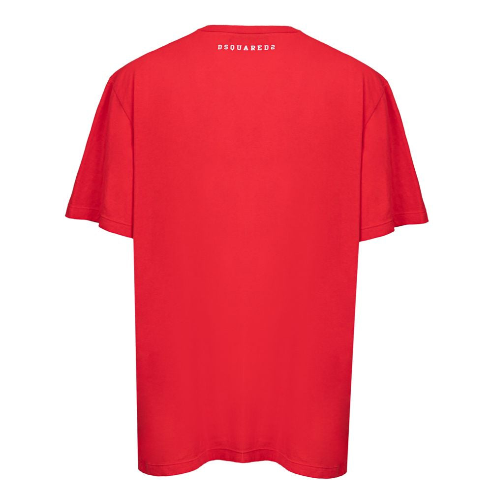 Dsquared² Rotes Baumwoll-T-Shirt