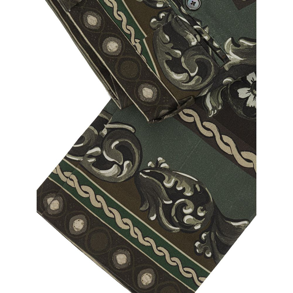 Dolce &amp; Gabbana Grüne Baumwoll-Freizeithose