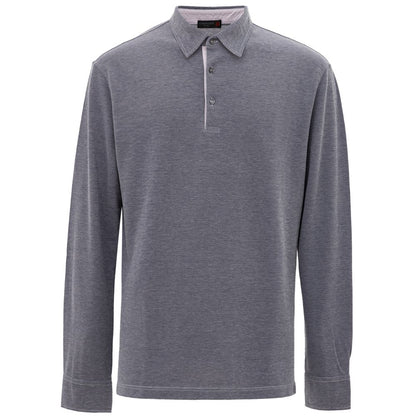 Corneliani Poloshirt aus blauer Baumwolle
