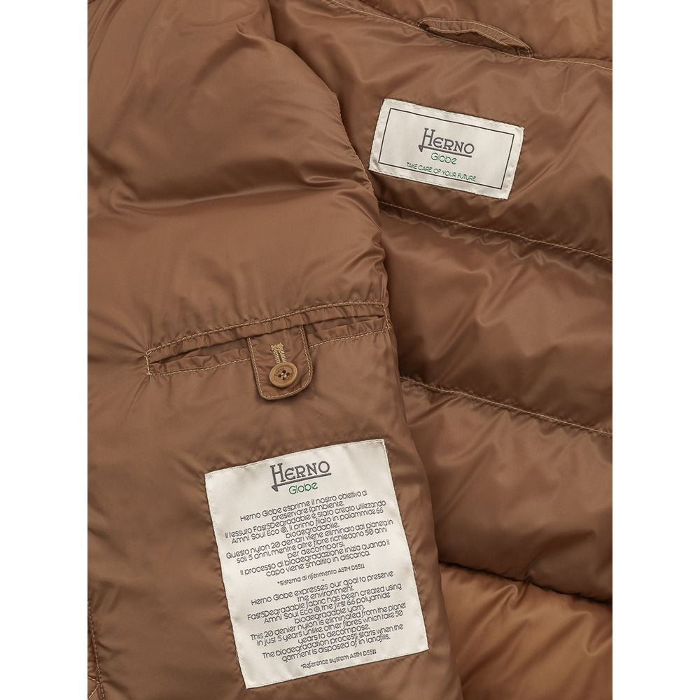 Herno Brown Polyamid Sleveless Jacke
