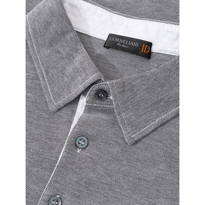 Corneliani Poloshirt aus grauer Baumwolle