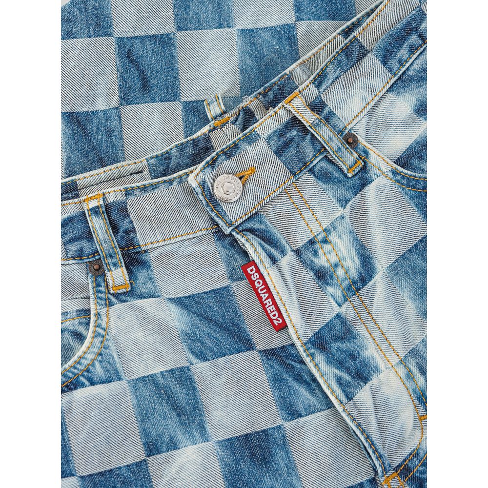 Dsquared² Jeans aus blauem Baumwollstoff im Relaxed Fit Schnitt