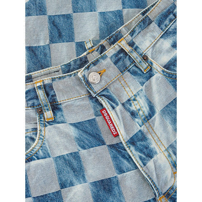 Dsquared² Jeans aus blauem Baumwollstoff im Relaxed Fit Schnitt