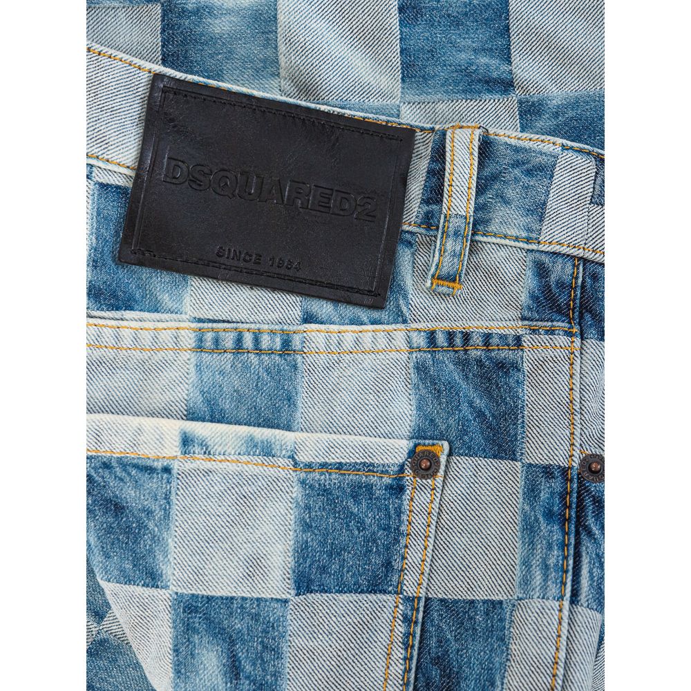 Dsquared² Jeans aus blauem Baumwollstoff im Relaxed Fit Schnitt