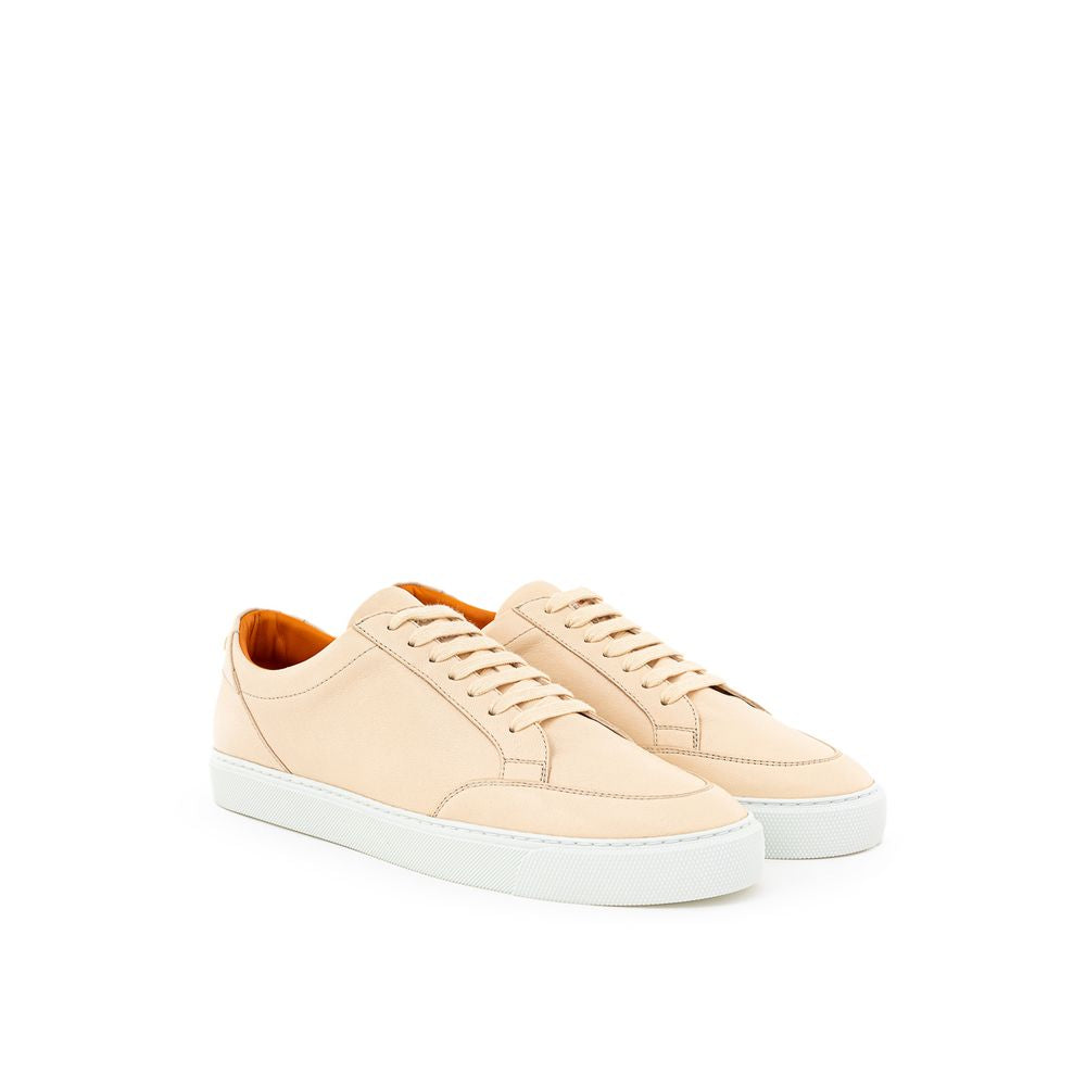 Burberry Pinkfarbene Leder-Sneaker in niedriger Ausführung