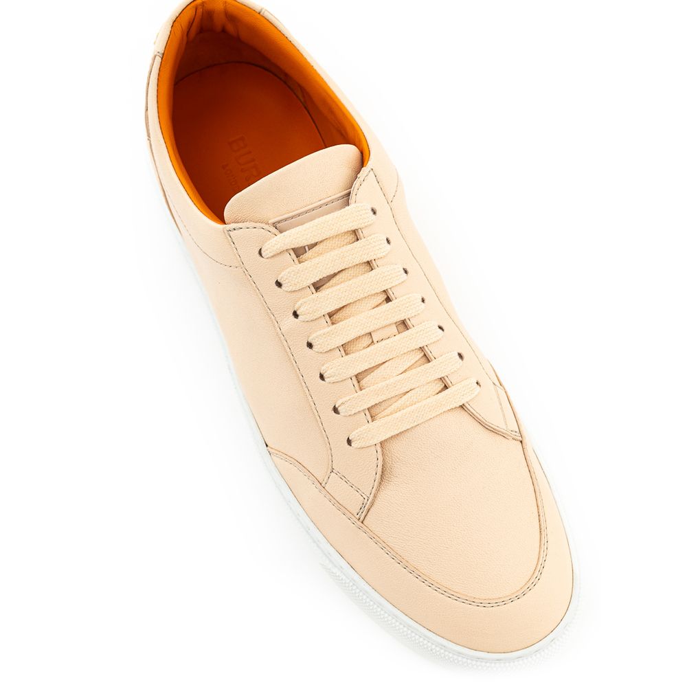 Burberry Pinkfarbene Leder-Sneaker in niedriger Ausführung