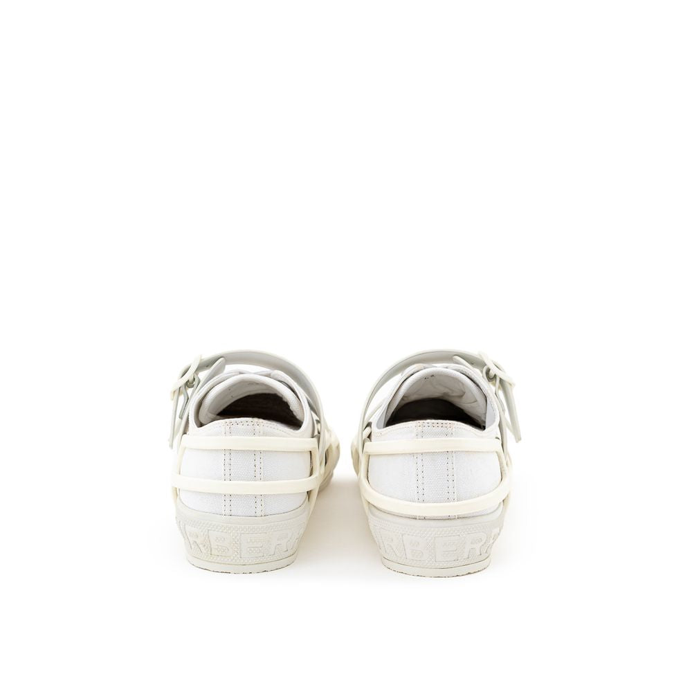 Burberry Weiße Baumwoll-Sneaker im sportlichen Stil