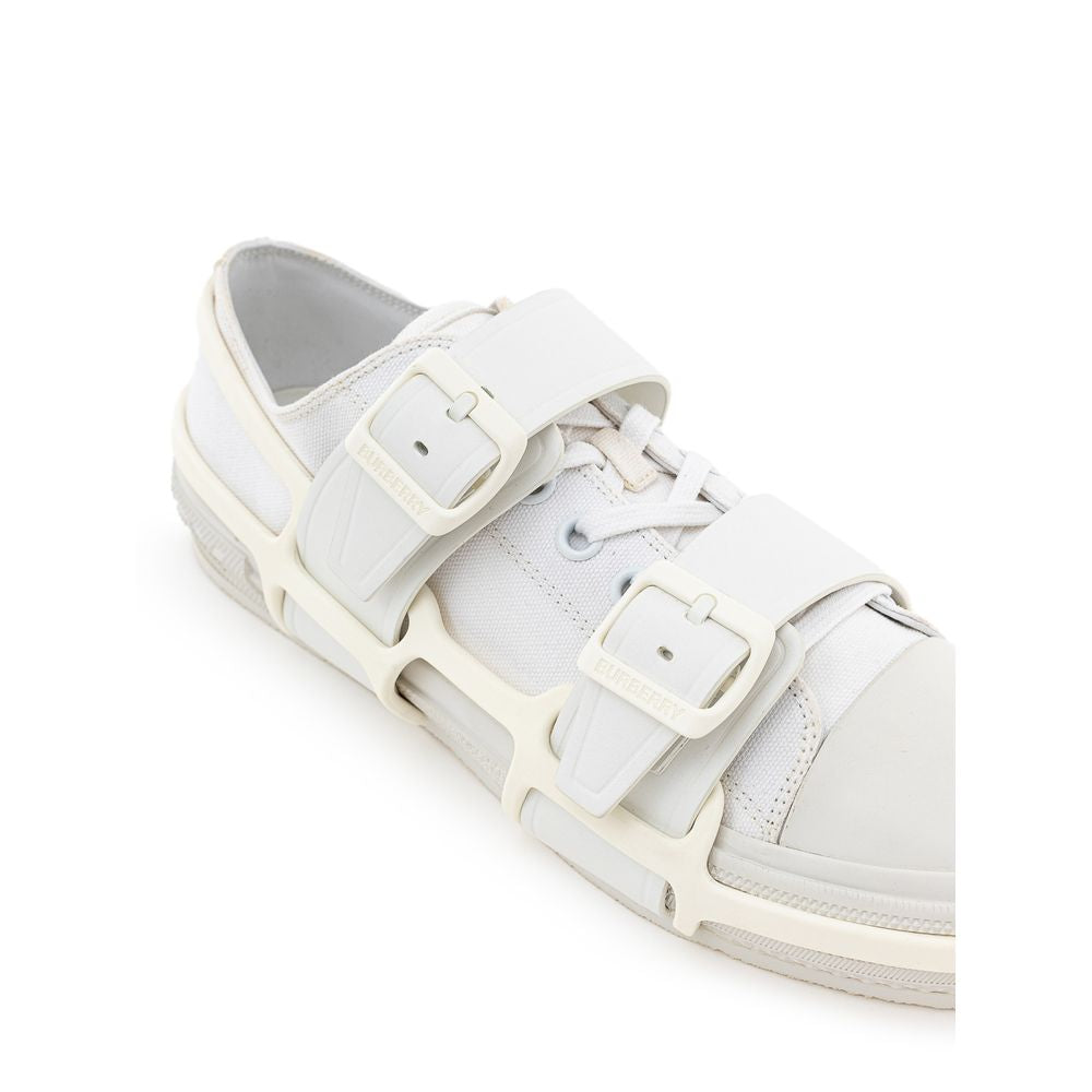Burberry Weiße Baumwoll-Sneaker im sportlichen Stil