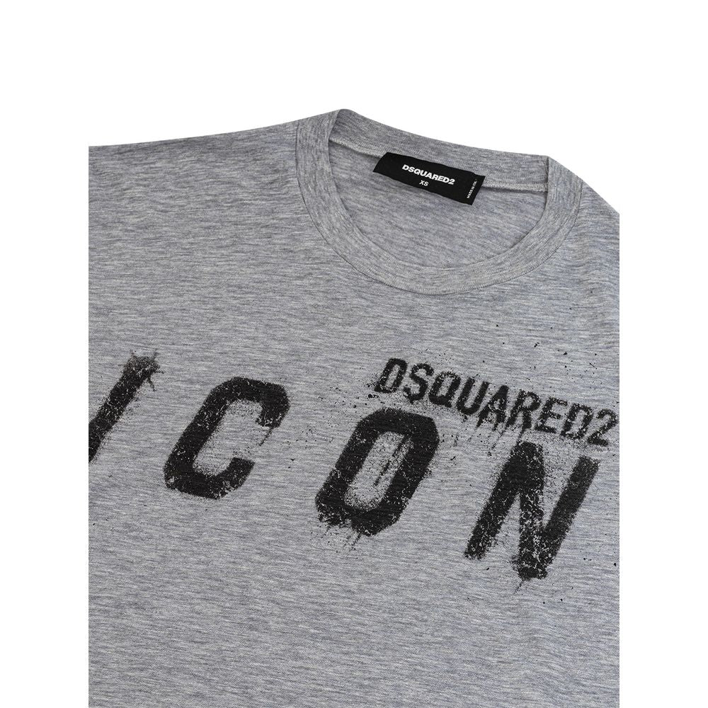 Dsquared² Elegantes graues Baumwoll-T-Shirt für stilvolle Männer