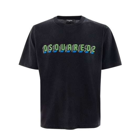 Dsquared² Schwarzes Baumwoll-T-Shirt