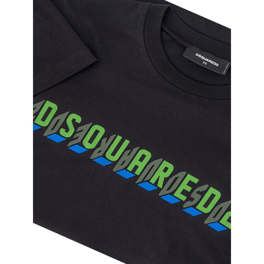 Dsquared² Schwarzes Baumwoll-T-Shirt