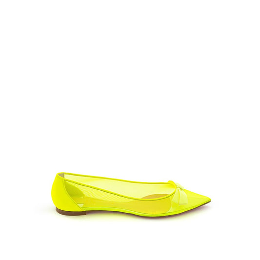Christian Louboutin – Flache Eleganz aus sonnengelbem Mesh