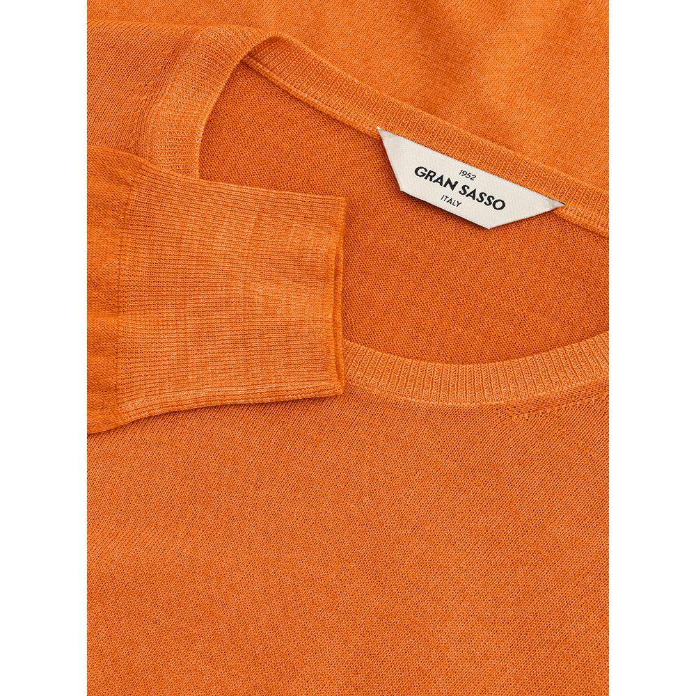 Gran Sasso orangefarbenes Woll-Sweatshirt