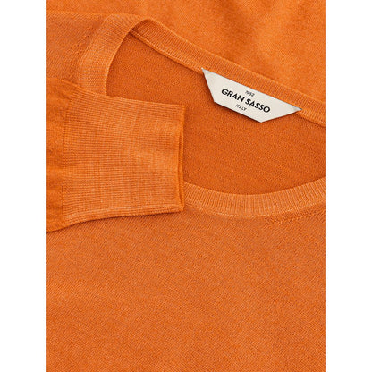 Gran Sasso orangefarbenes Woll-Sweatshirt