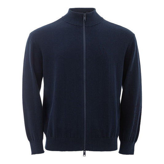 Armani Exchange – Blaues Baumwoll-Sweatshirt