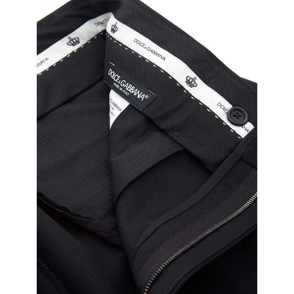 Dolce &amp; Gabbana Elegante schwarze Polyesterhosen für Herren