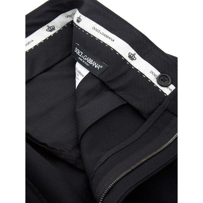 Dolce &amp; Gabbana Elegante schwarze Polyesterhosen für Herren