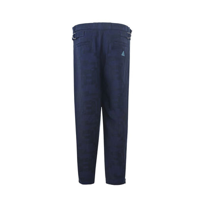 Emporio Armani Blaue Leinen-Freizeithose