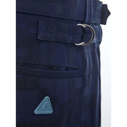 Emporio Armani Blaue Leinen-Freizeithose