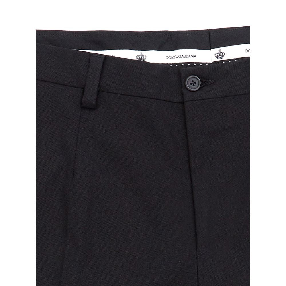 Dolce &amp; Gabbana Elegante schwarze Baumwollhose für Herren
