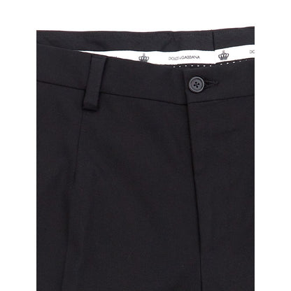Dolce &amp; Gabbana Elegante schwarze Baumwollhose für Herren
