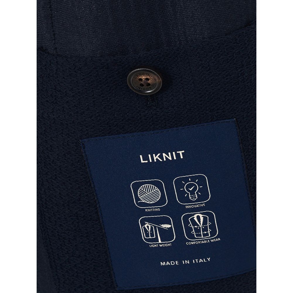 Lardini Blue Cotton Blazer