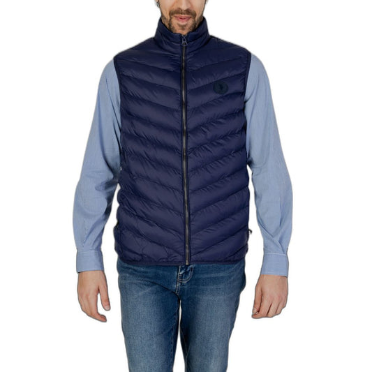 US POLO ASSN. Blaue ärmellose Jacke aus Polyamid