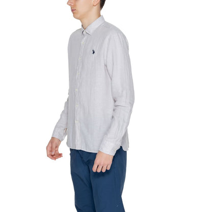 US POLO ASSN. Beiges Leinenhemd