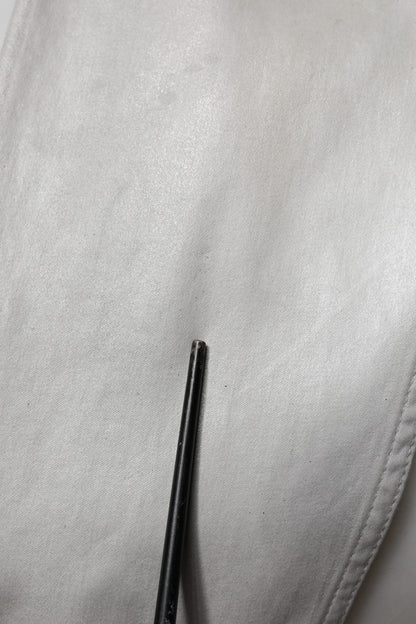 Dolce &amp; Gabbana – Button-Down-Hemd aus Baumwolle in Metallic-Grau