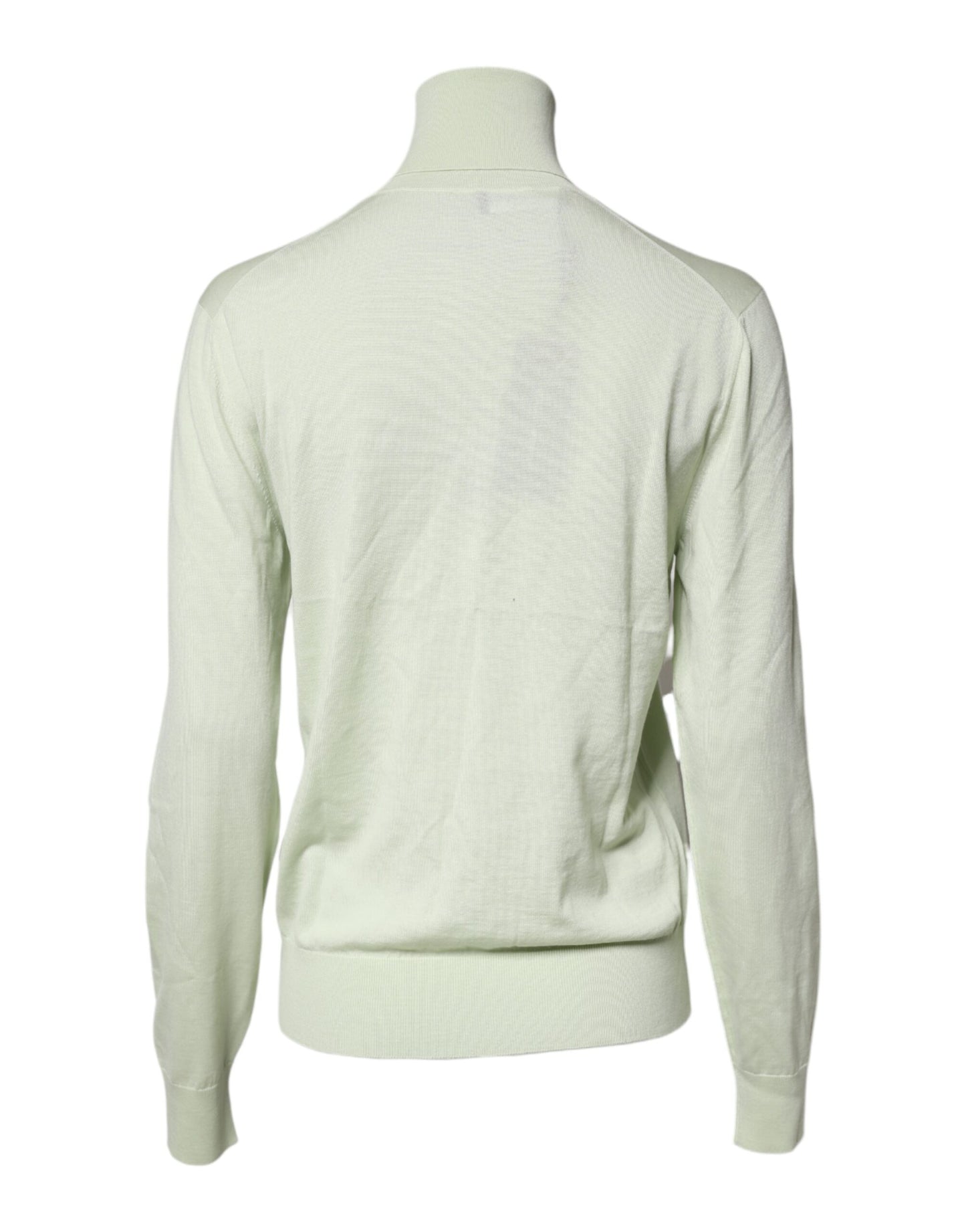 Dolce &amp; Gabbana Hellgrüner Rollkragenpullover aus Wolle