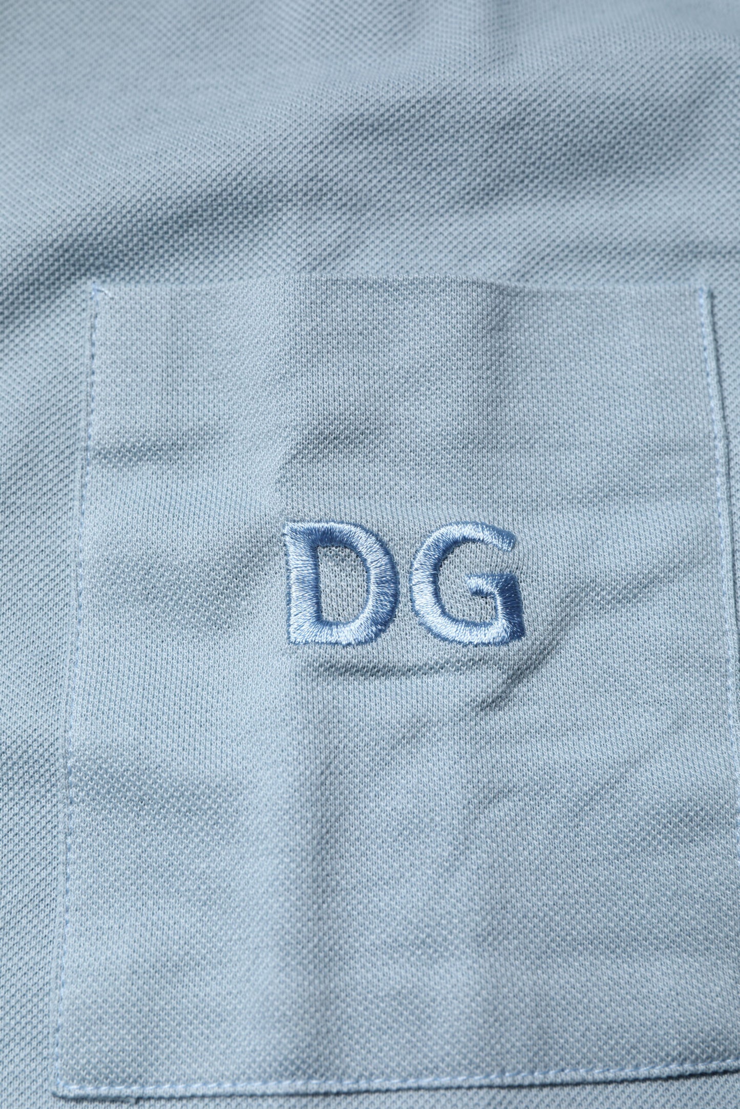 Dolce &amp; Gabbana Blaues Poloshirt aus Baumwolle mit Knopfleiste für Herren